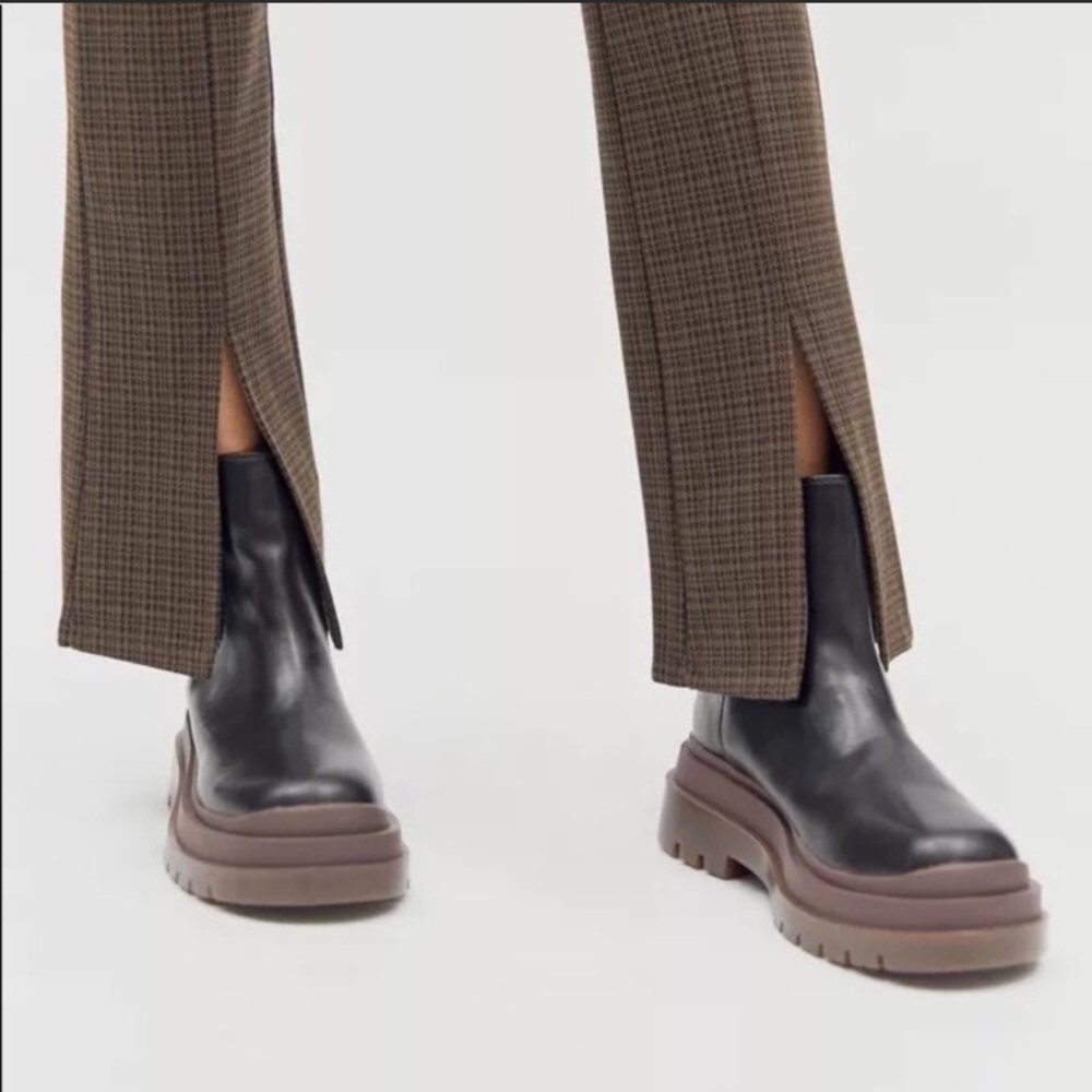 Chunky lug sole boots